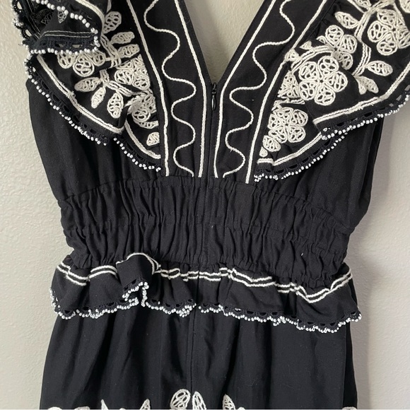 Sea New York Black and White Embroidered Midi Dress - Picture 8 of 12
